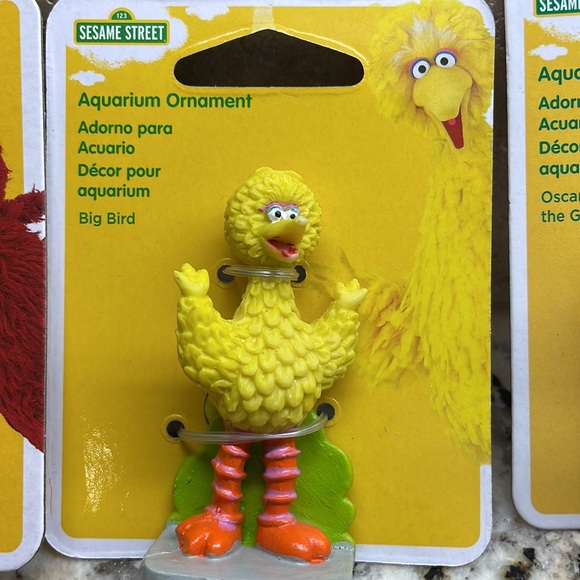 Sesame Street Aquarium Ornaments Elmo, Big Bird, Oscar the Grouch - Picture 3 of 4